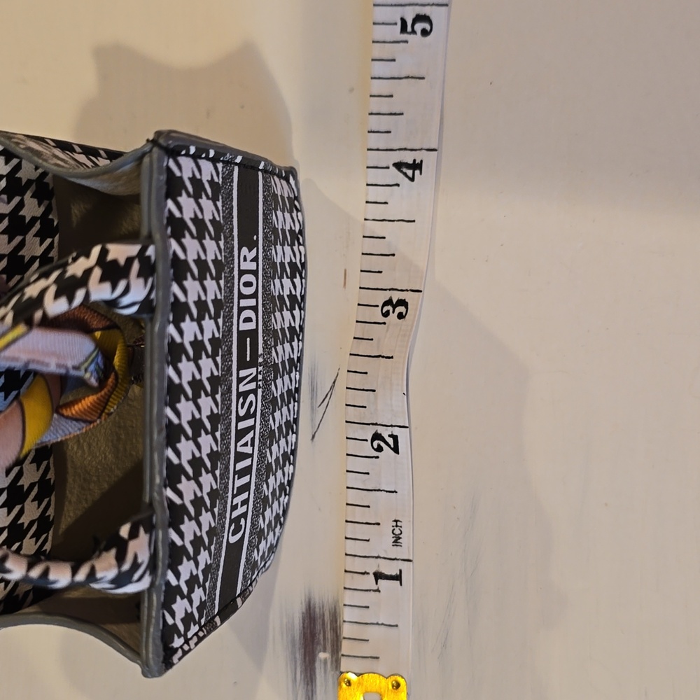 Dior Black and White Houndstooth Mini Bag Charm/Pouch - Picture 4 of 4